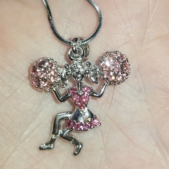 Cheerleader Necklace with Articulated Legs - Picture 3 of 4